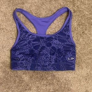 small REVERSIBLE purple sports bra